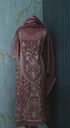 Dusty Rose Glass Tissue Premium Suit with a Mix Of Handwork And Aari Work